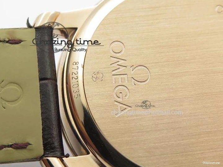 0316 Popular De Ville MK 1:1 Best Edition RG White Dial On Black Leather Asian Seagull T1701 (Sec@6) 8237